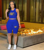 Women's 2-Piece Workout Set - Crop Top & Biker Shorts for Enhanced Movement and Comfort Ideal for Diverse Fitness Activities