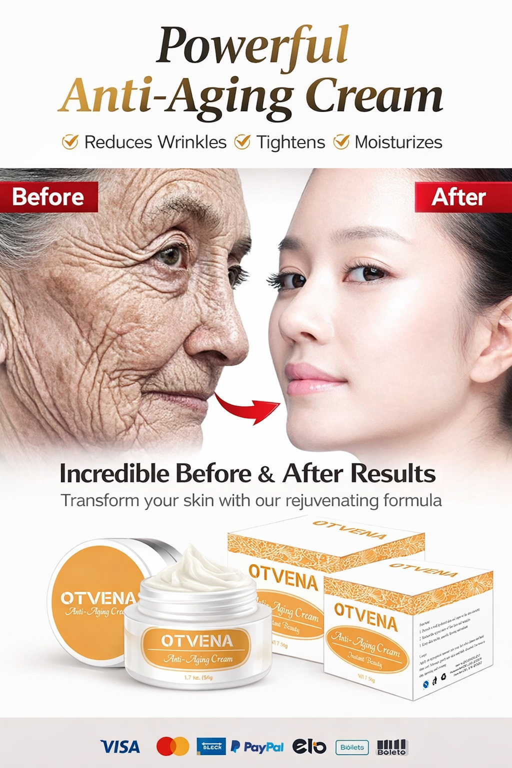 OTVENA Anti-Aging Cream – Hydrating Face Cream for Smoother, Firmer-Looking Skin