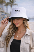 MMP Embroidered Reversible Bucket Hat – Black & White Casual Streetwear Hat