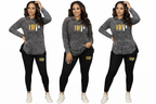 Women’s 2 Piece Casual Lounge Set Acid Wash Long Sleeve Top & Jogger Pants