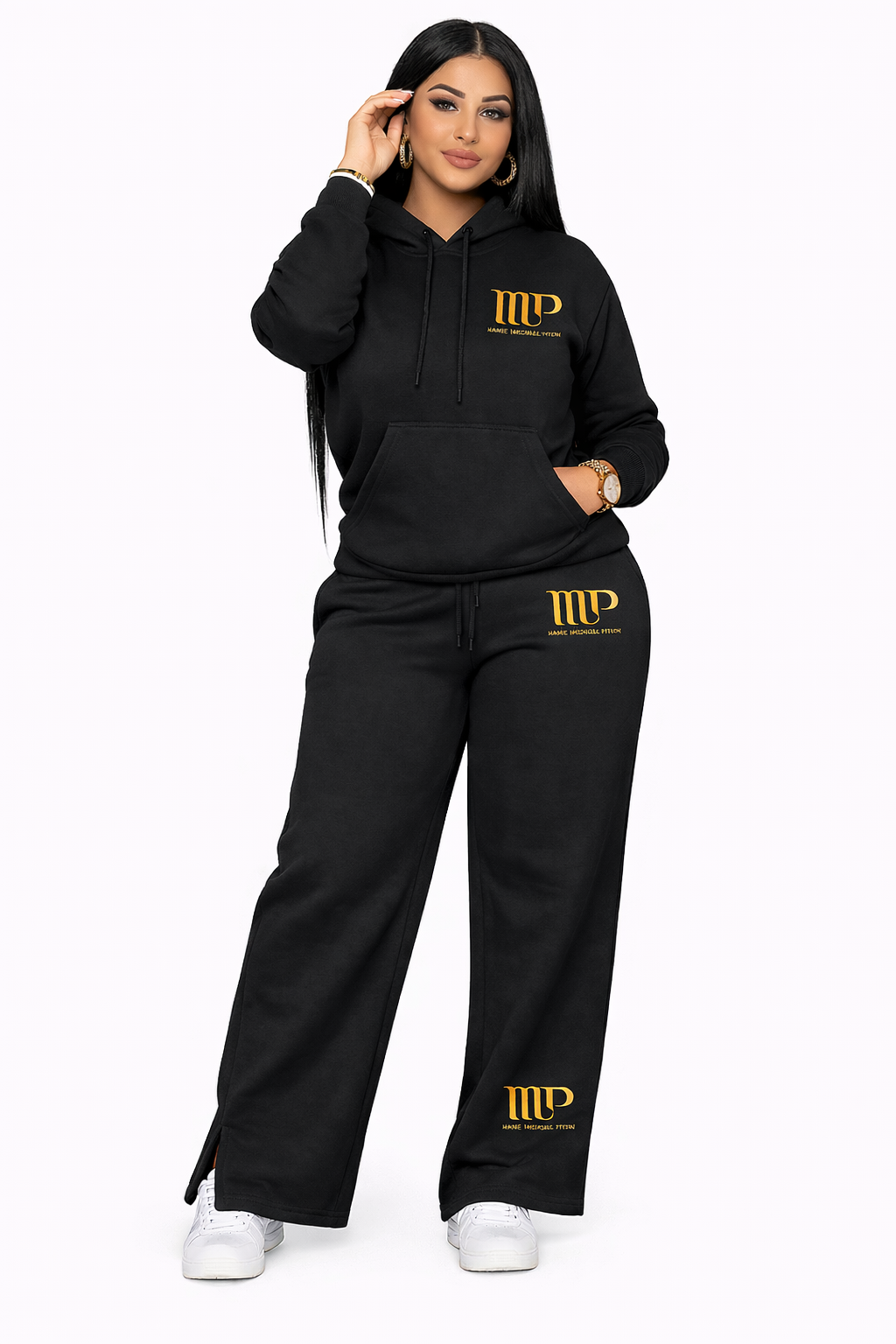 MMPSTORECLOTHES Women's Casual Tracksuit Green Hoodie & Matching Pants Set Comfortable Fit for Everyday Wear