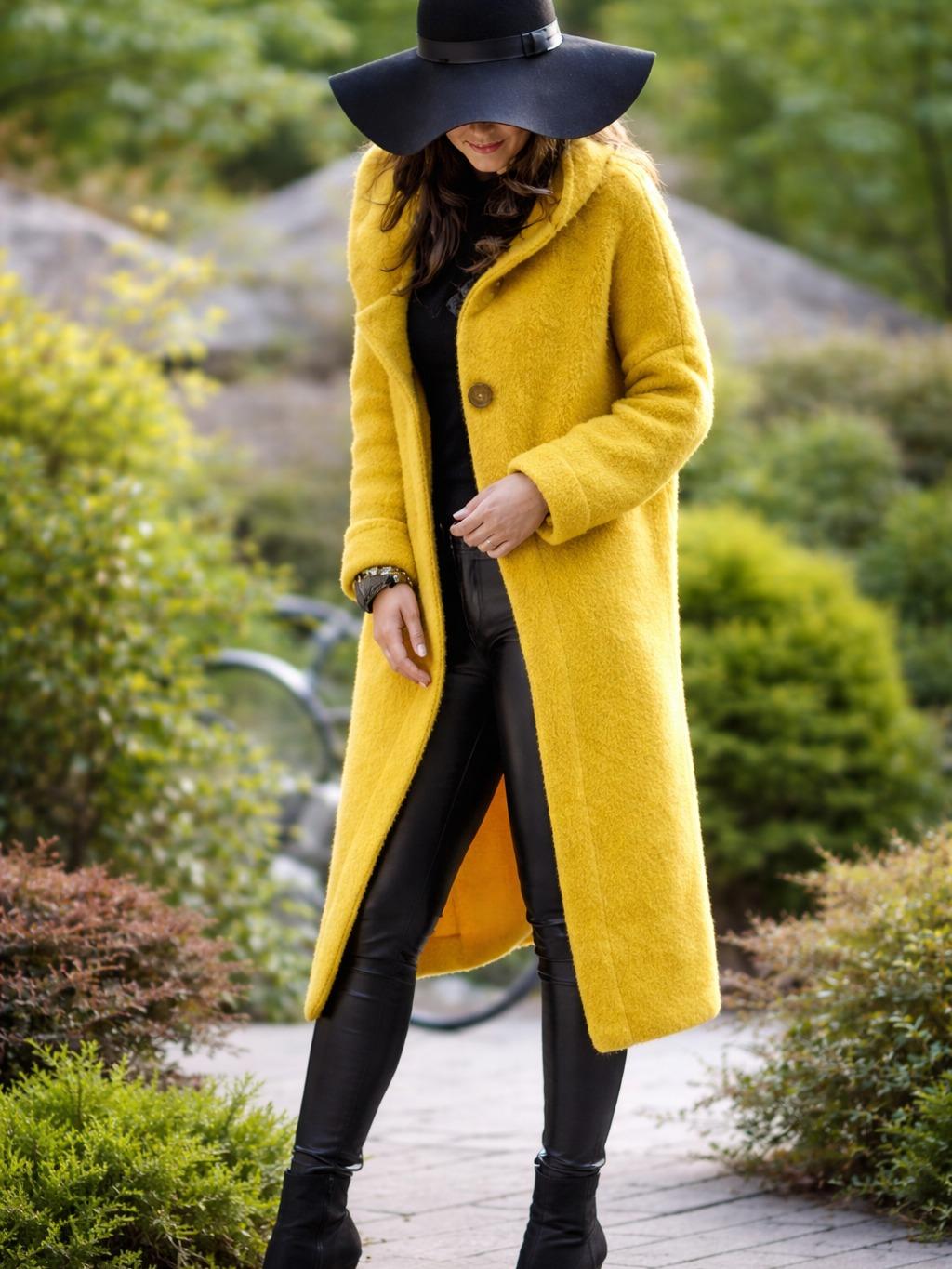 Women’s Long Knitted Cardigan Coat with Hood – Casual Winter Sweater